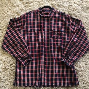 Men’s XL Mecca Black Plaid button down dress shirt